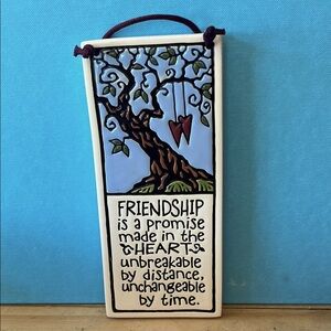 SPOONER CREEK Friendship Wall Plaque with Tree and Heart Design